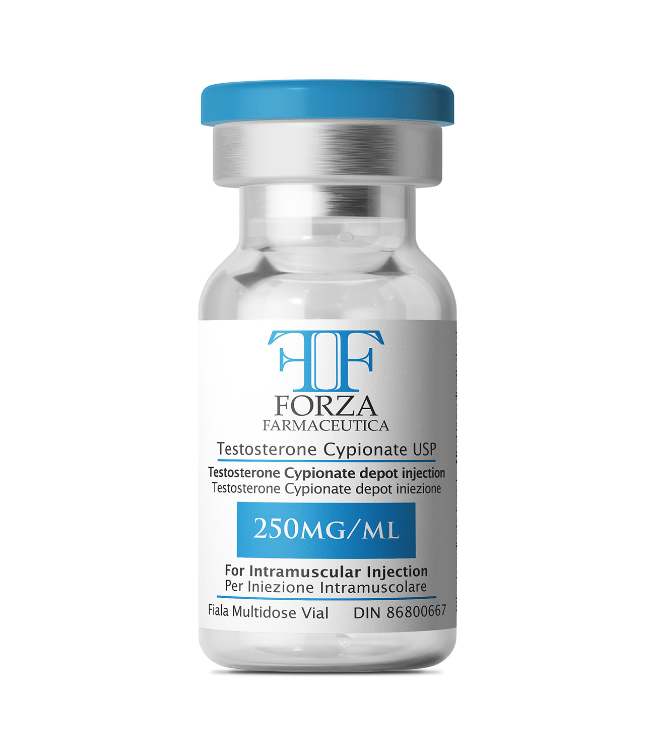 Testosterone Cypionate USP, 250mL by Forza Farmaceutica