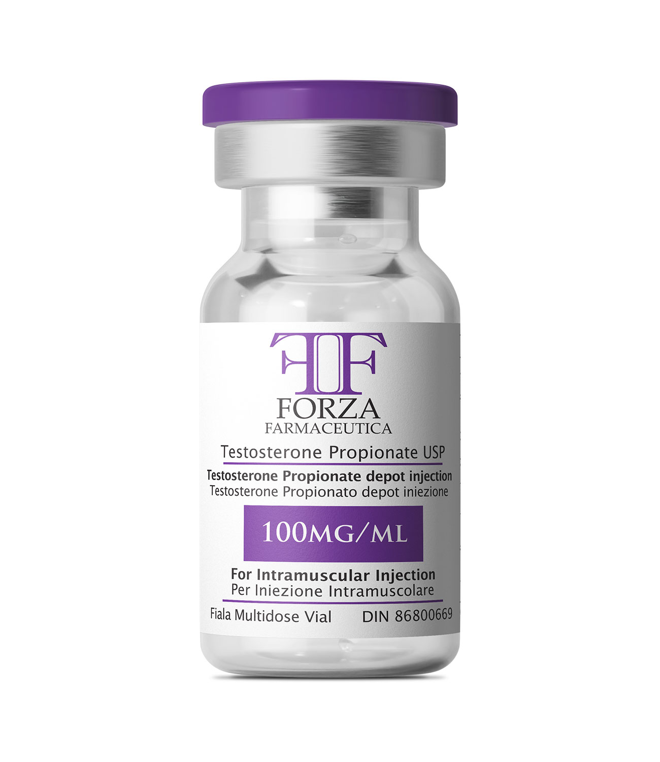 Testosterone Propionate USP, 100mL by Forza Farmaceutica